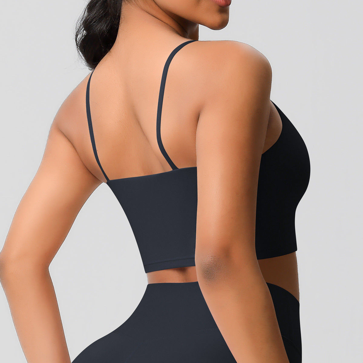 High support cropped vest