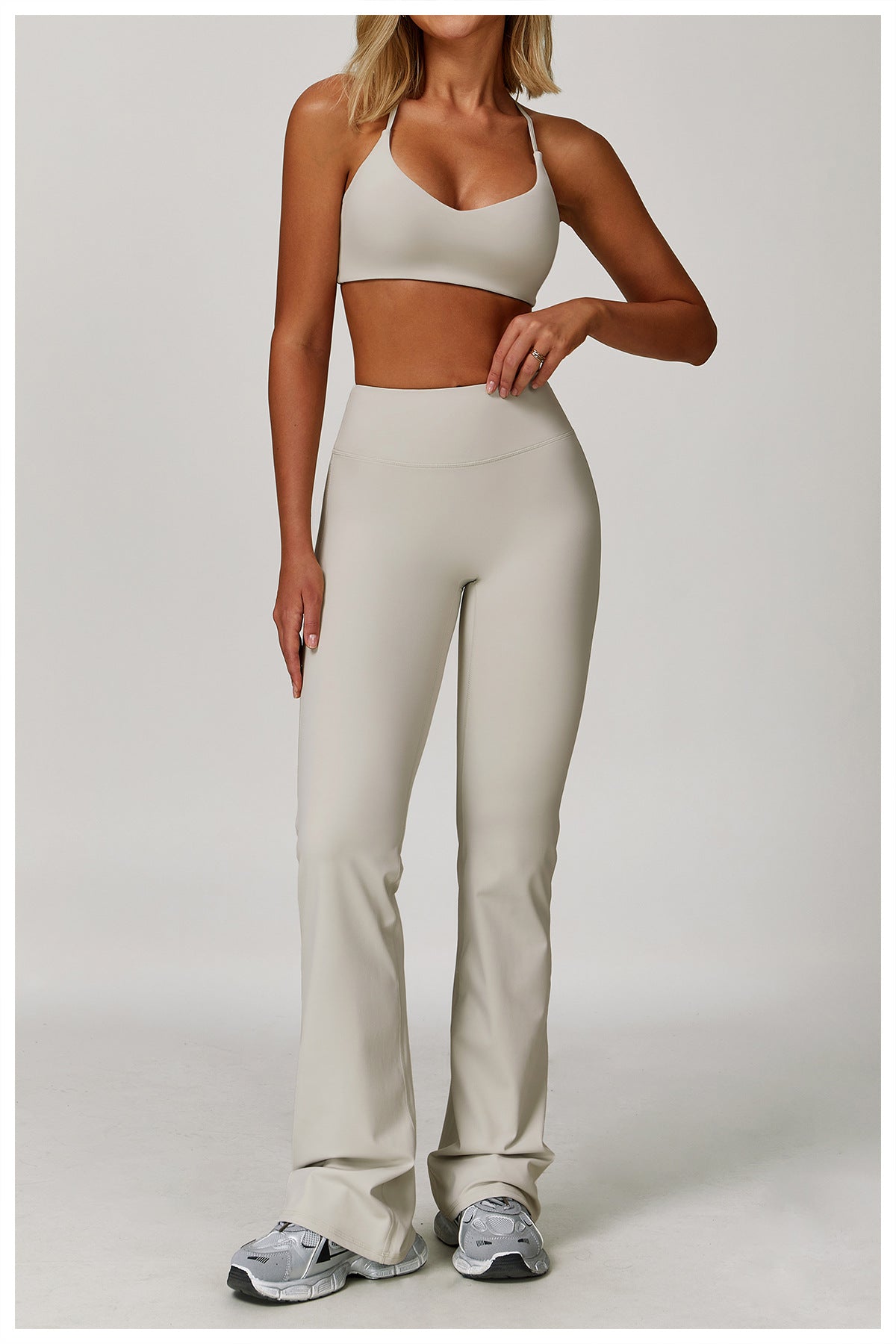 Brushed T back sports bra