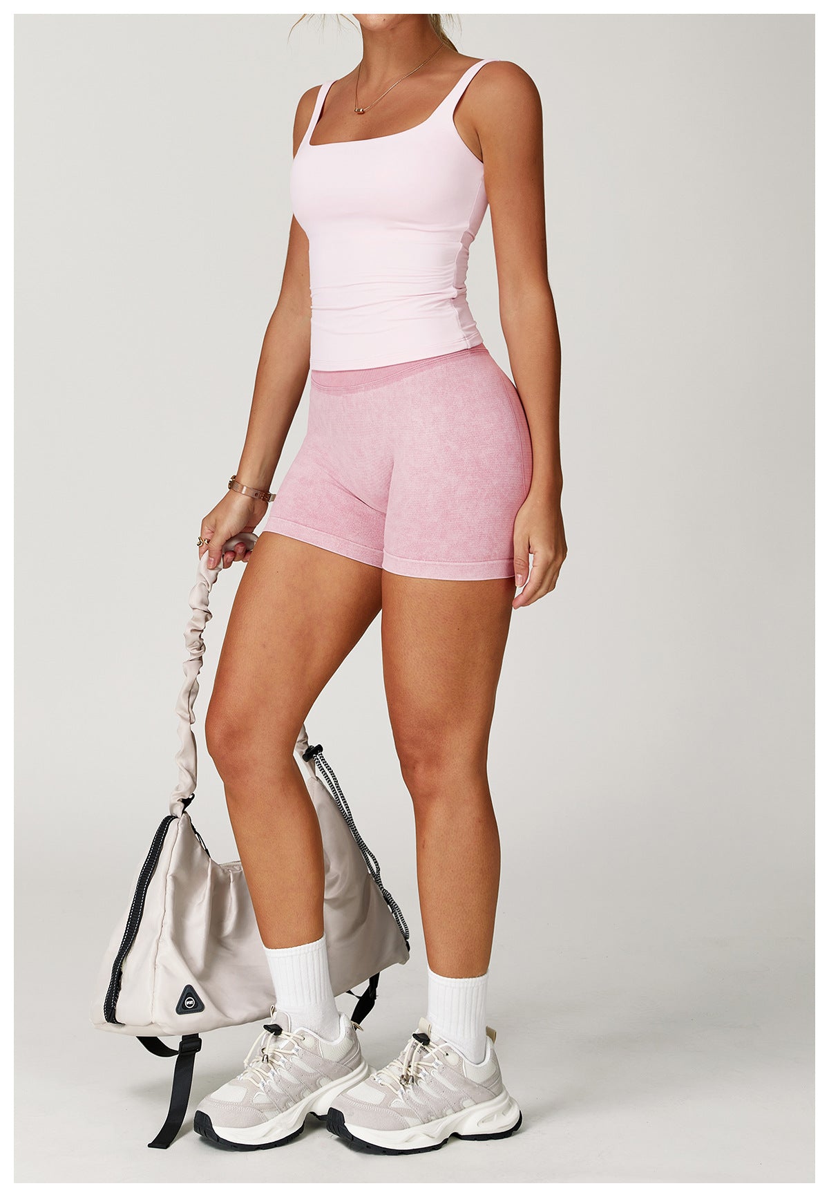 Stone Washed hip shaping shorts