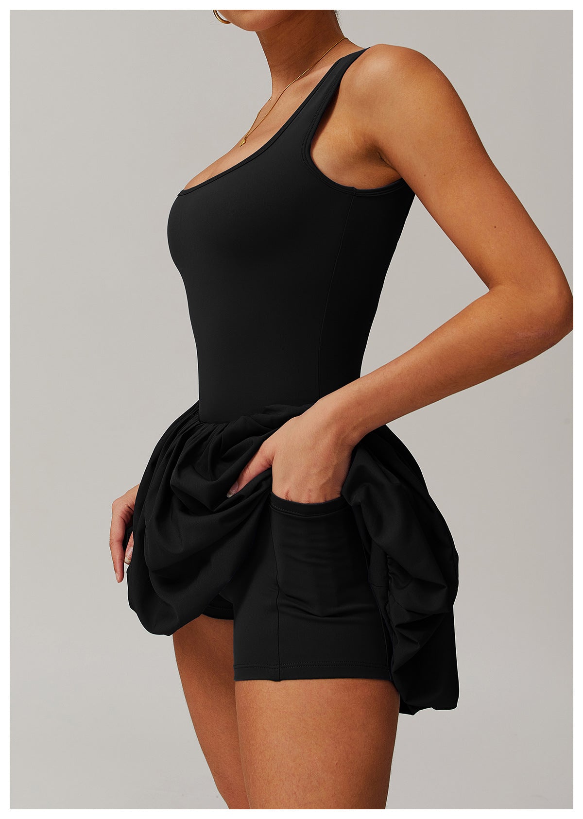 Balloon hem dress