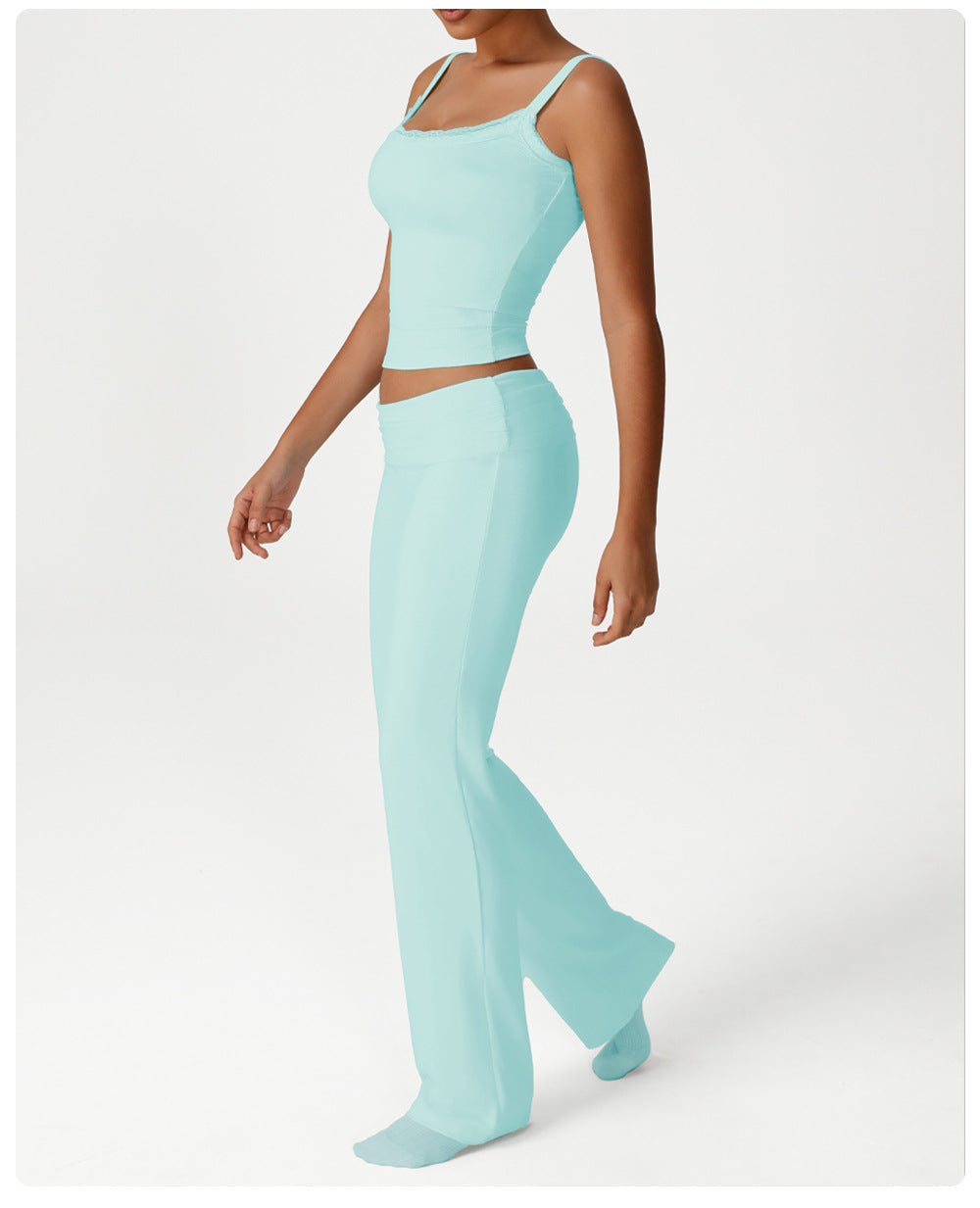 Lace trim vest