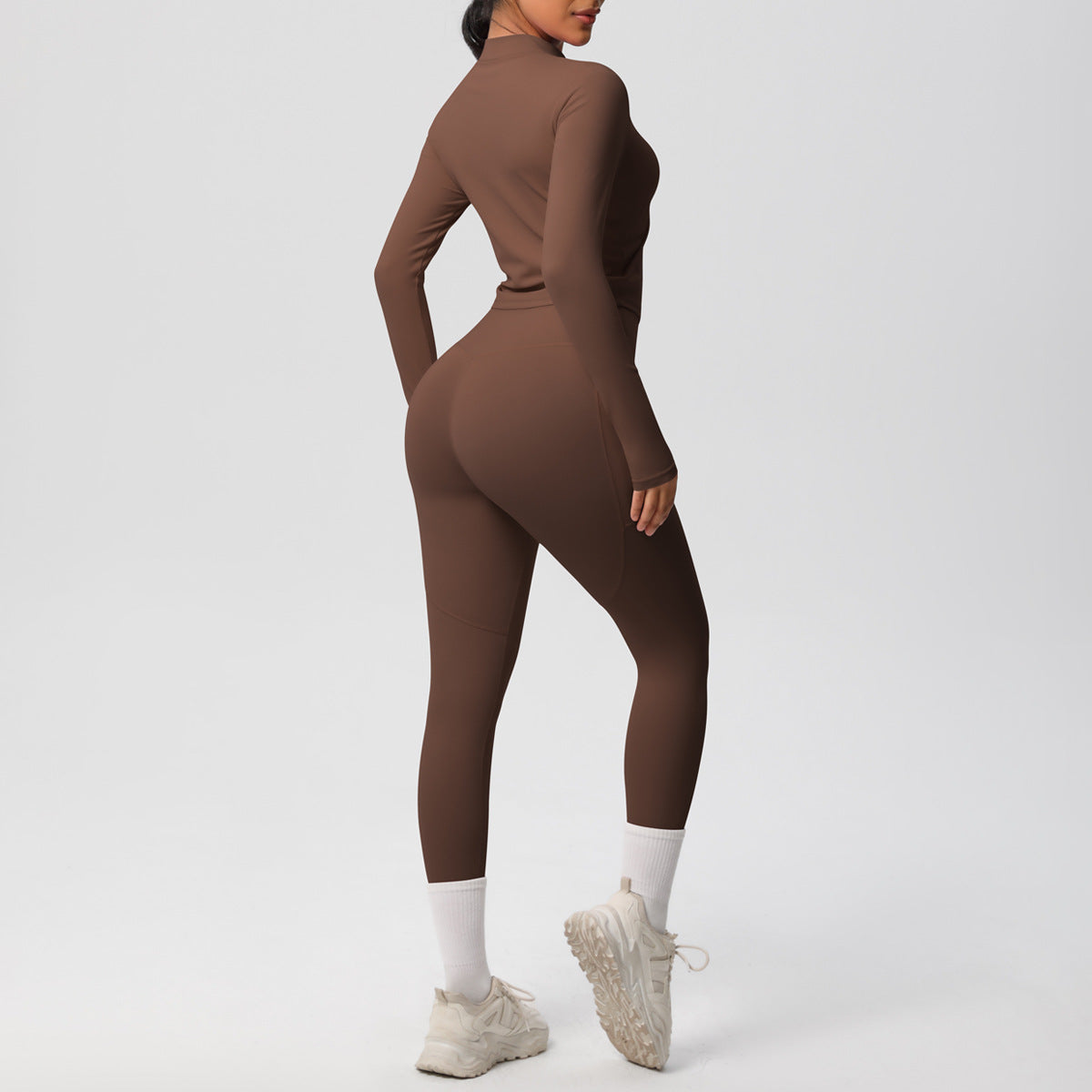 Long sleeve two piece fitness set