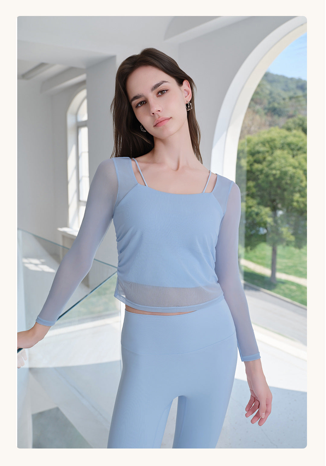 Mesh sleeve top