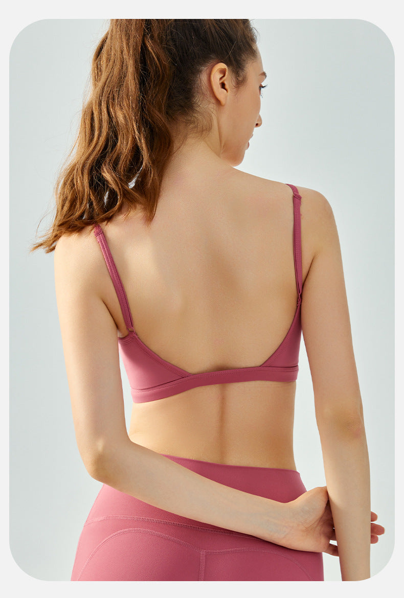 Backless sports bra