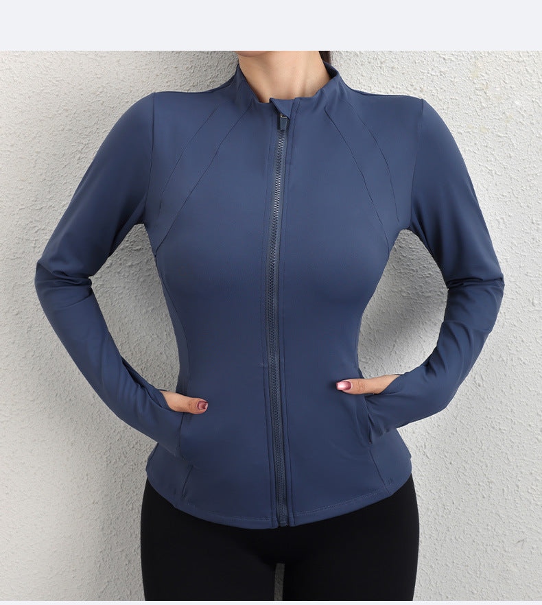 Zip front running top