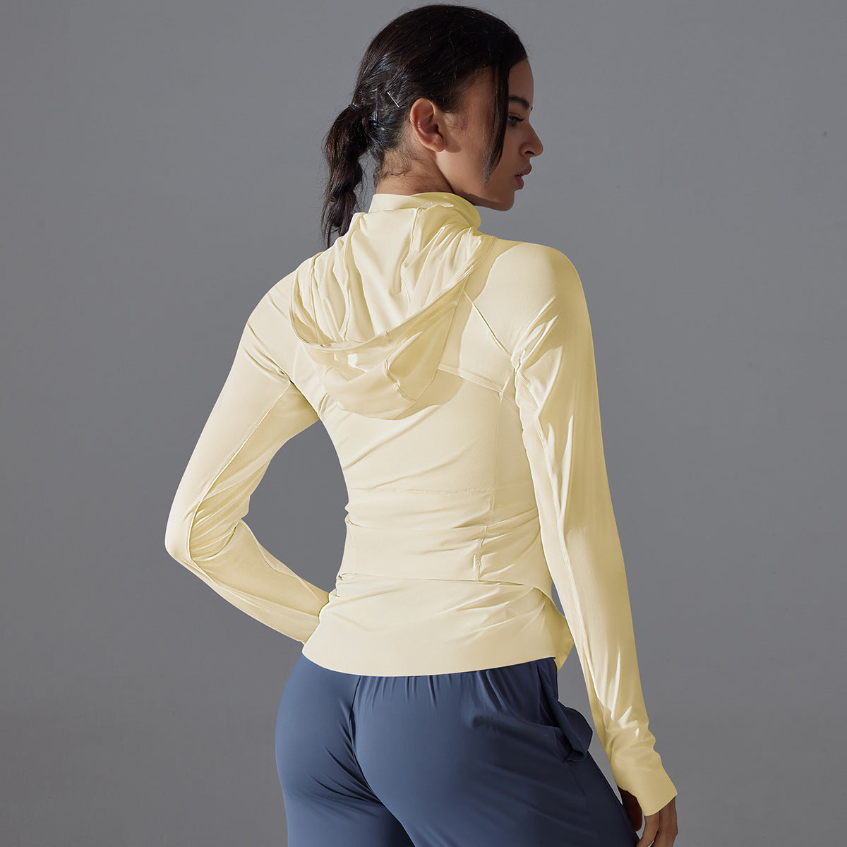 Breathable zip front top