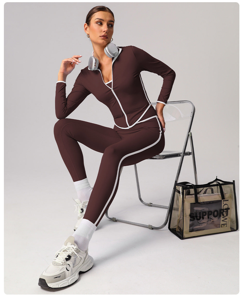 Contrast trim leggings