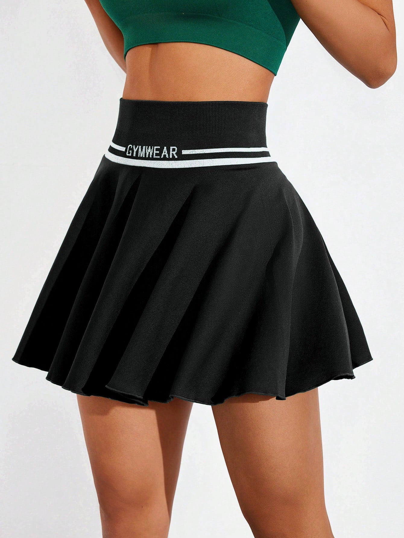 Jacquard waist tennis skirt
