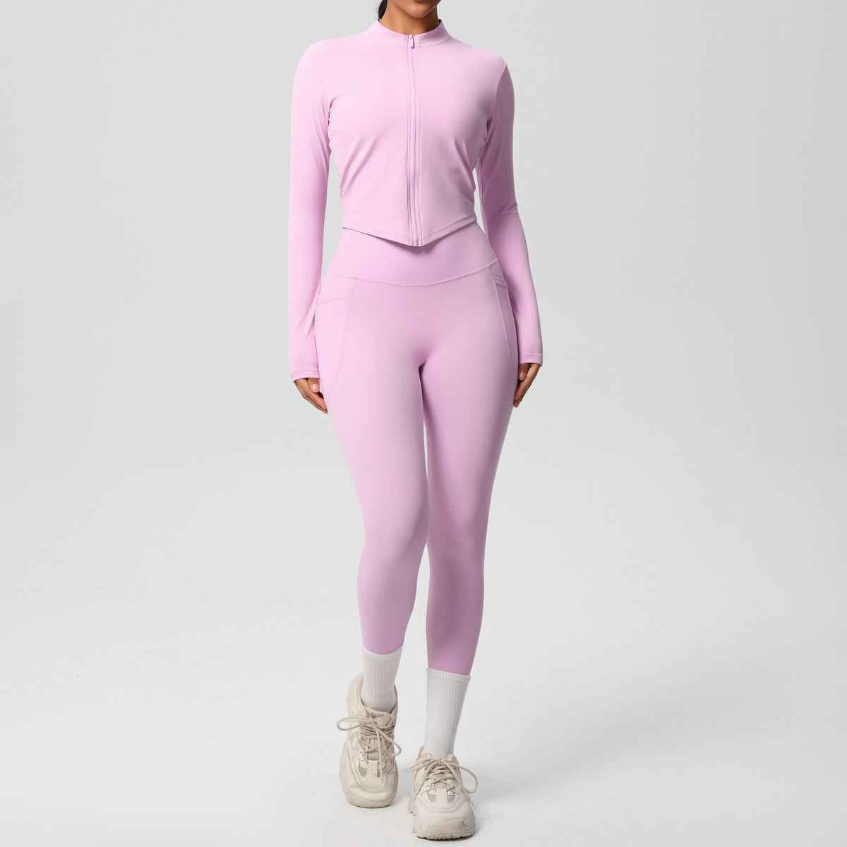 Long sleeve two piece fitness set