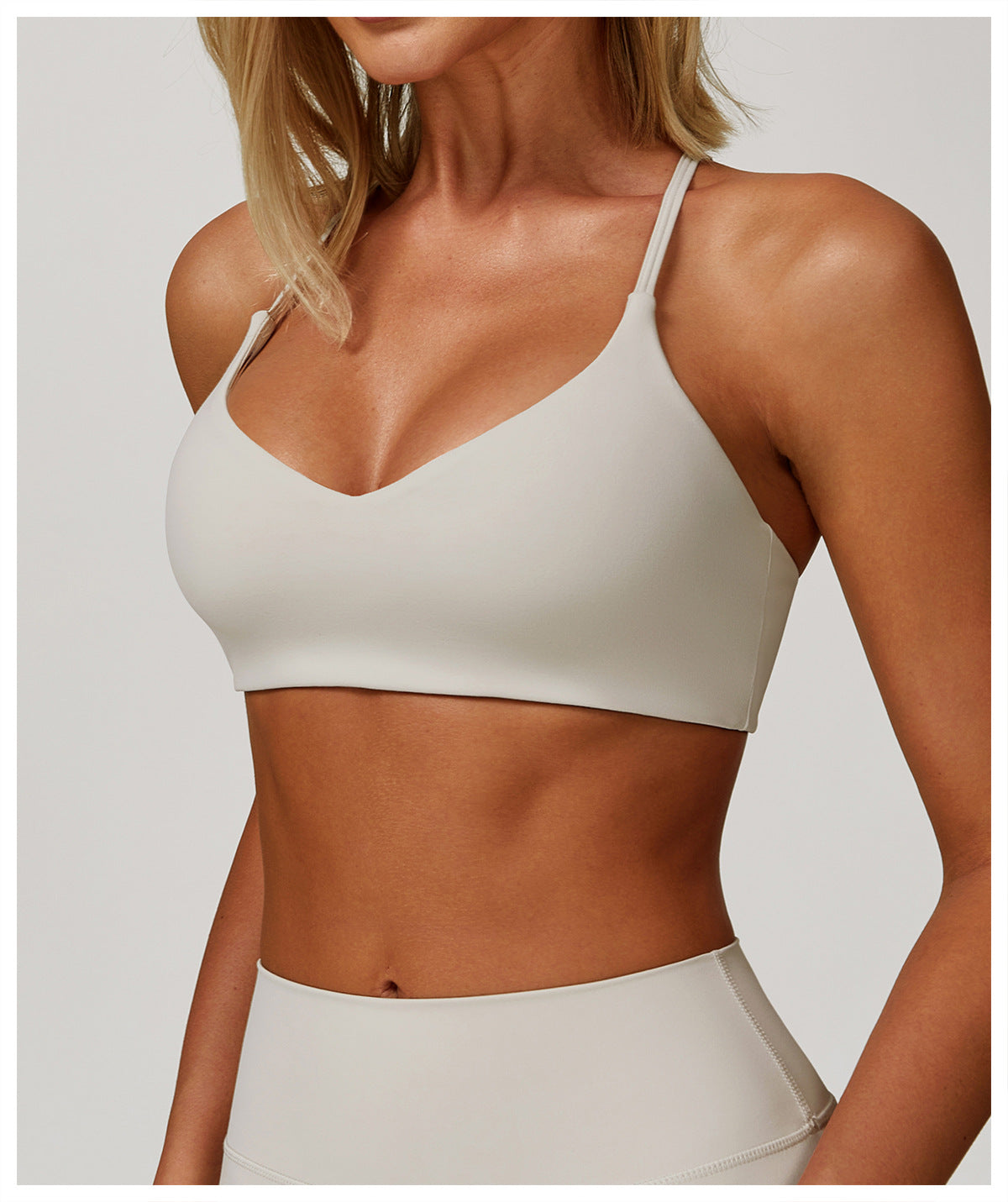 Brushed T back sports bra