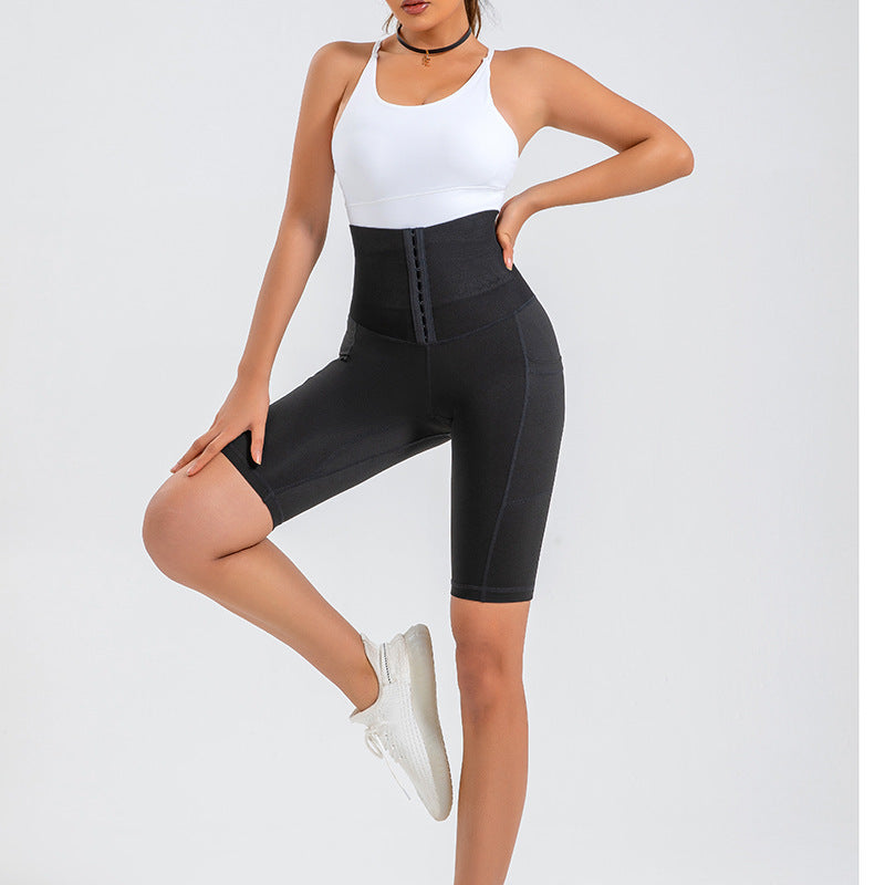 Biker shorts with pockets