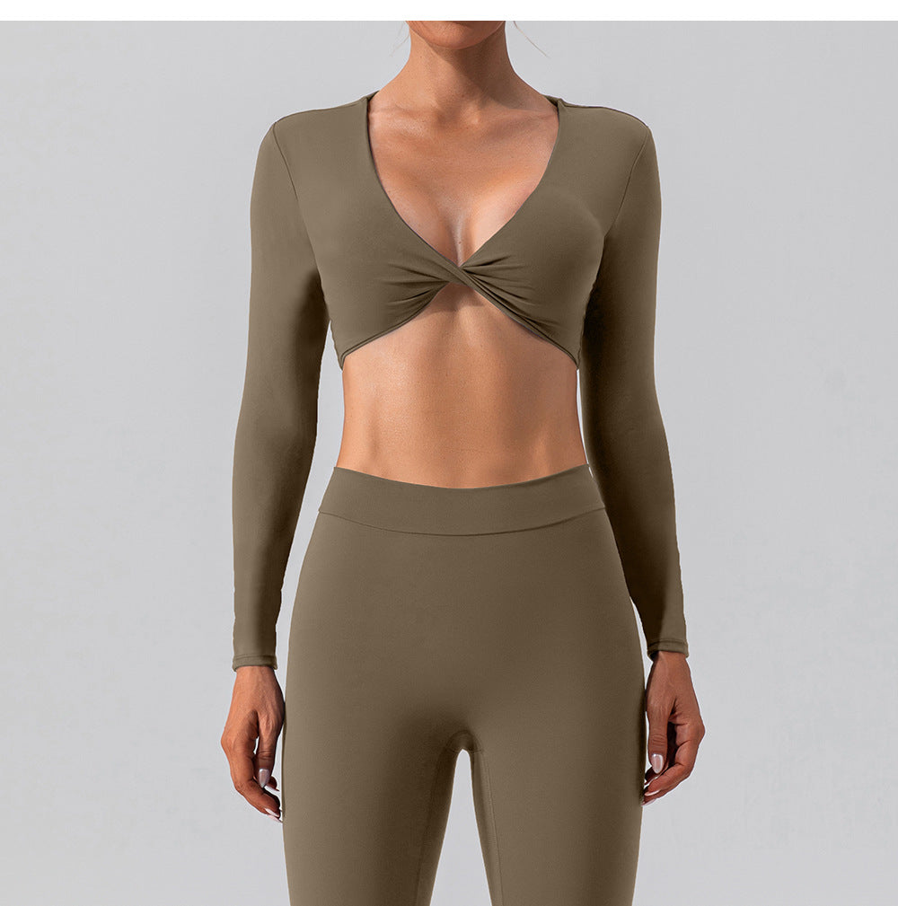 Twisted front cropped top