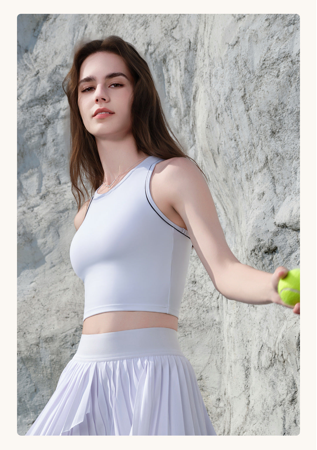 Contrast stitch vest