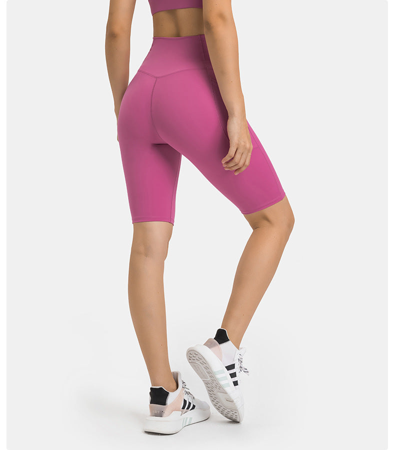 V shape waist cycling shorts