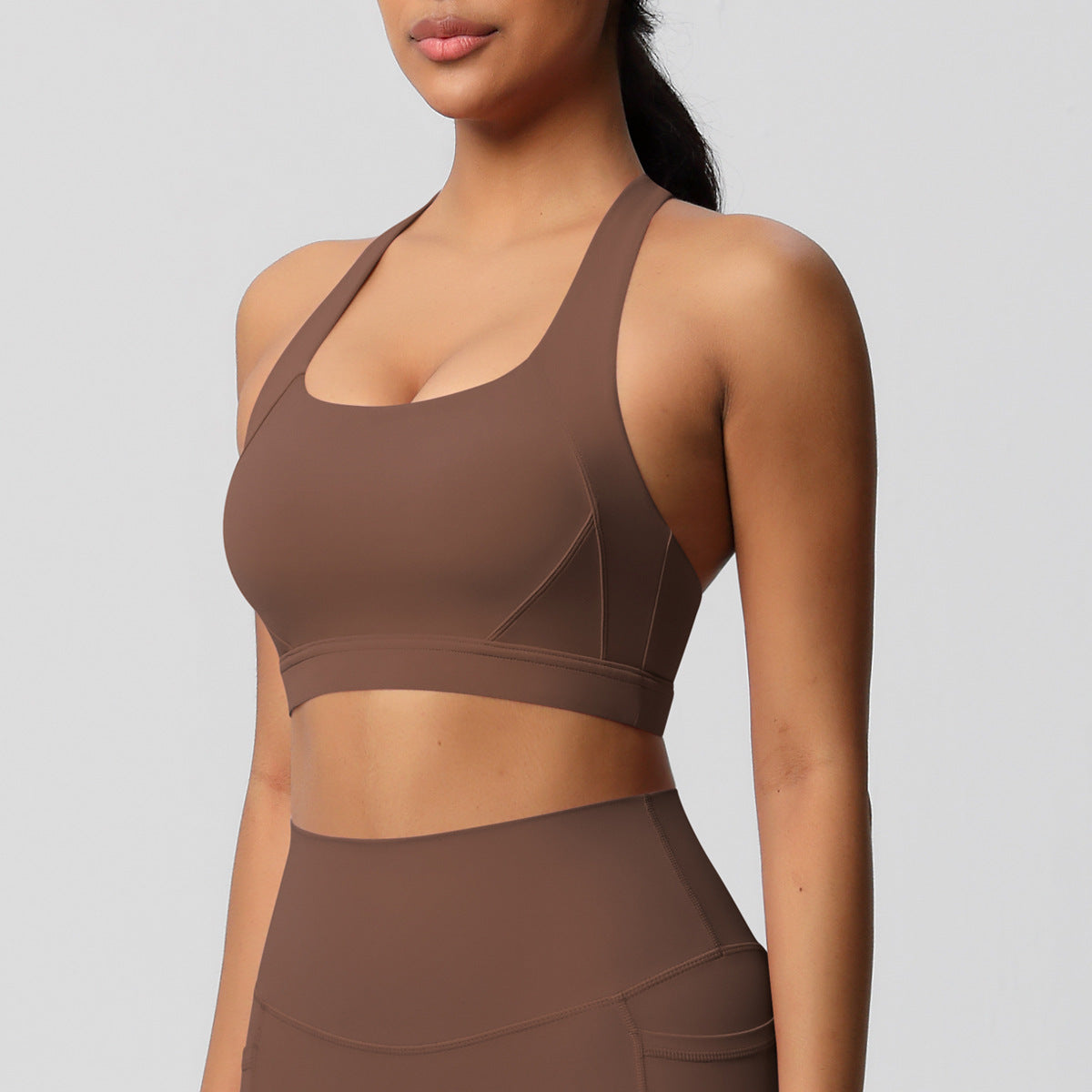 Cross back sports bra