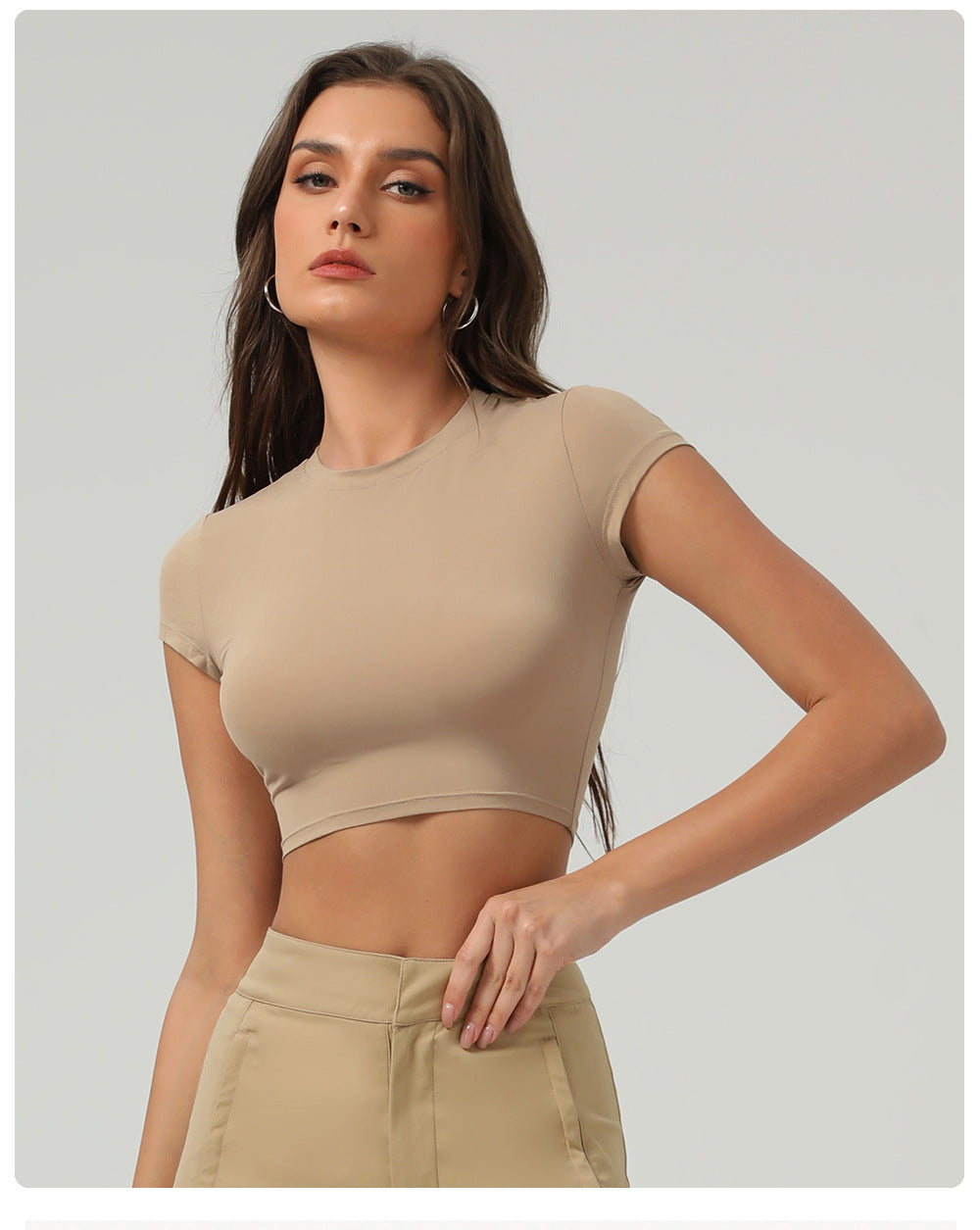 Brushed cropped top