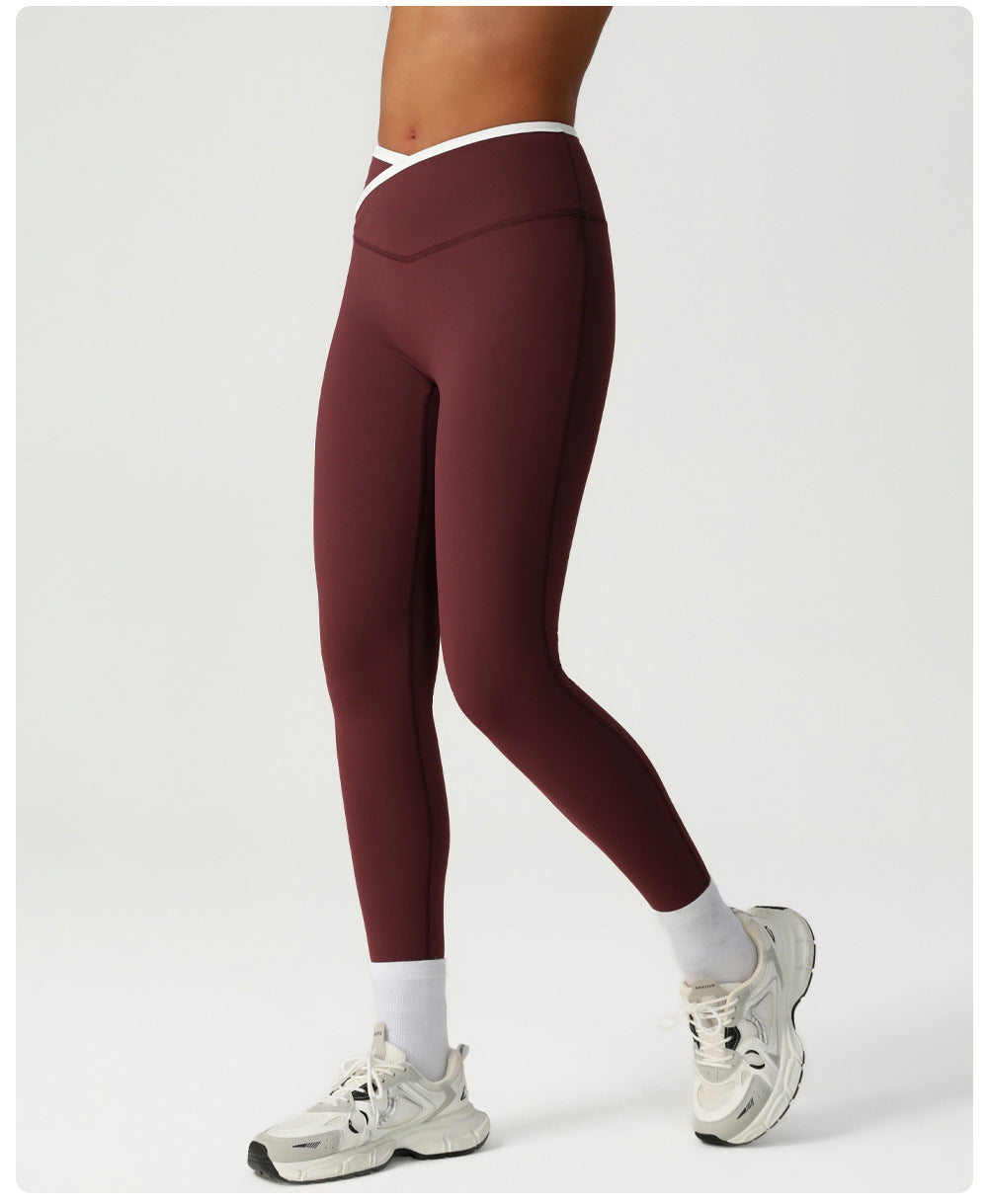 Cross waist leggings