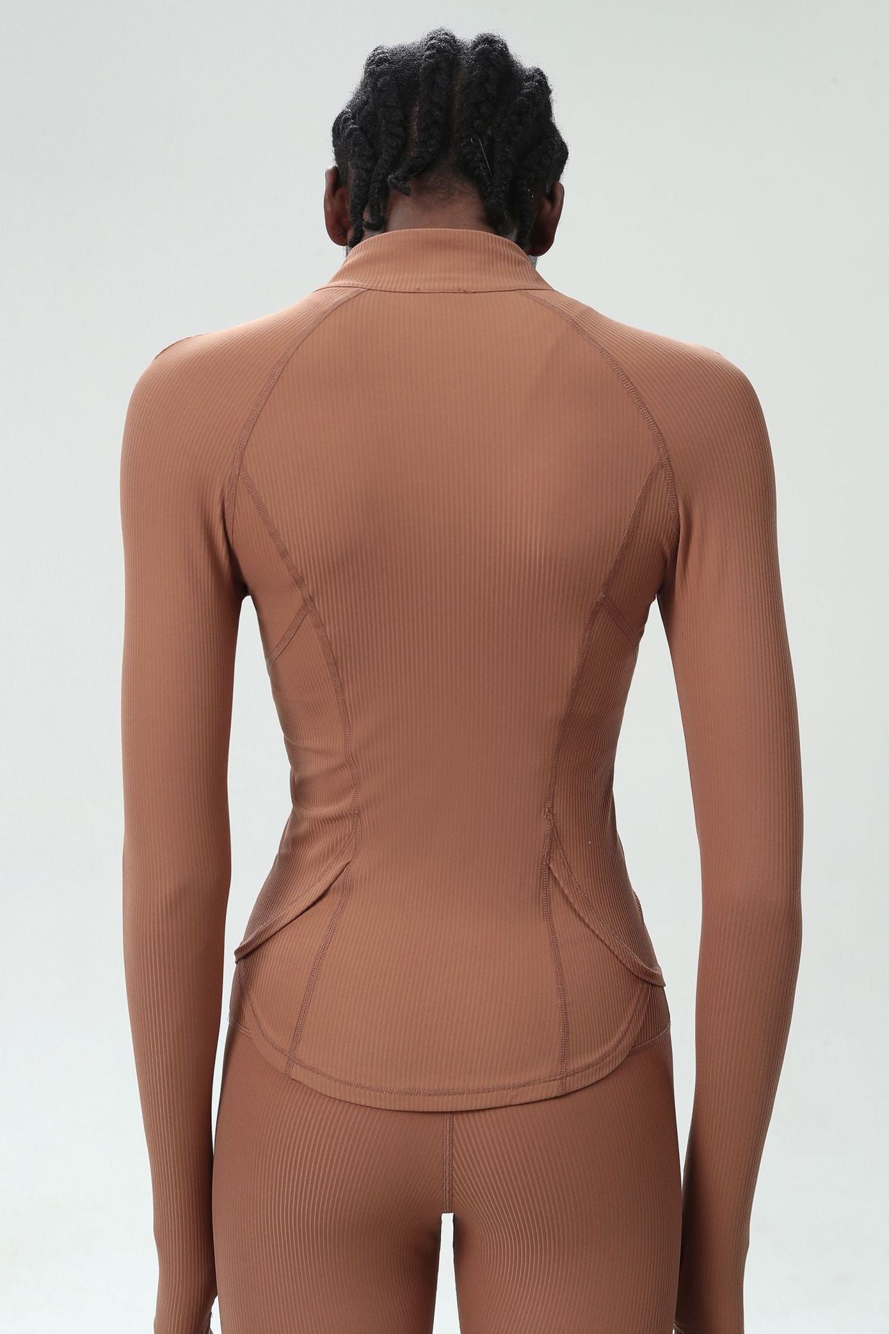 Light weight breathable zip front top