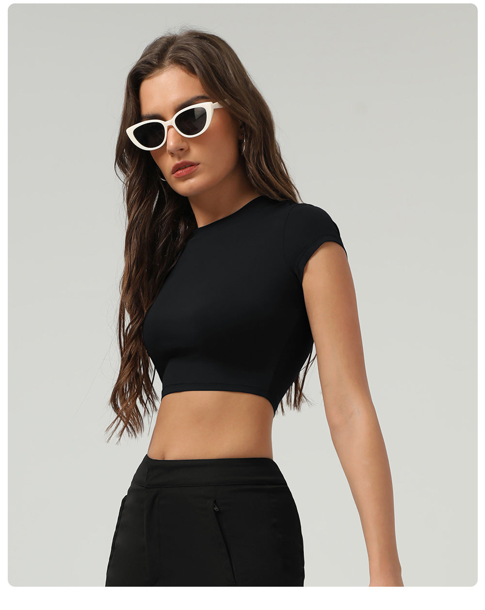 Brushed cropped top