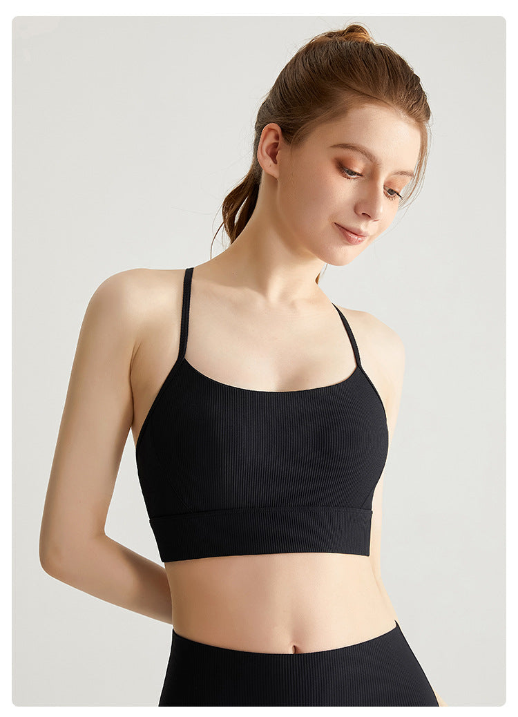 Spaghetti strap sports bra