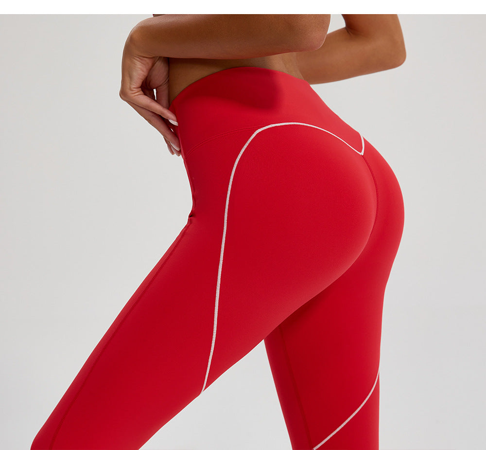 Contrast trim back leggings