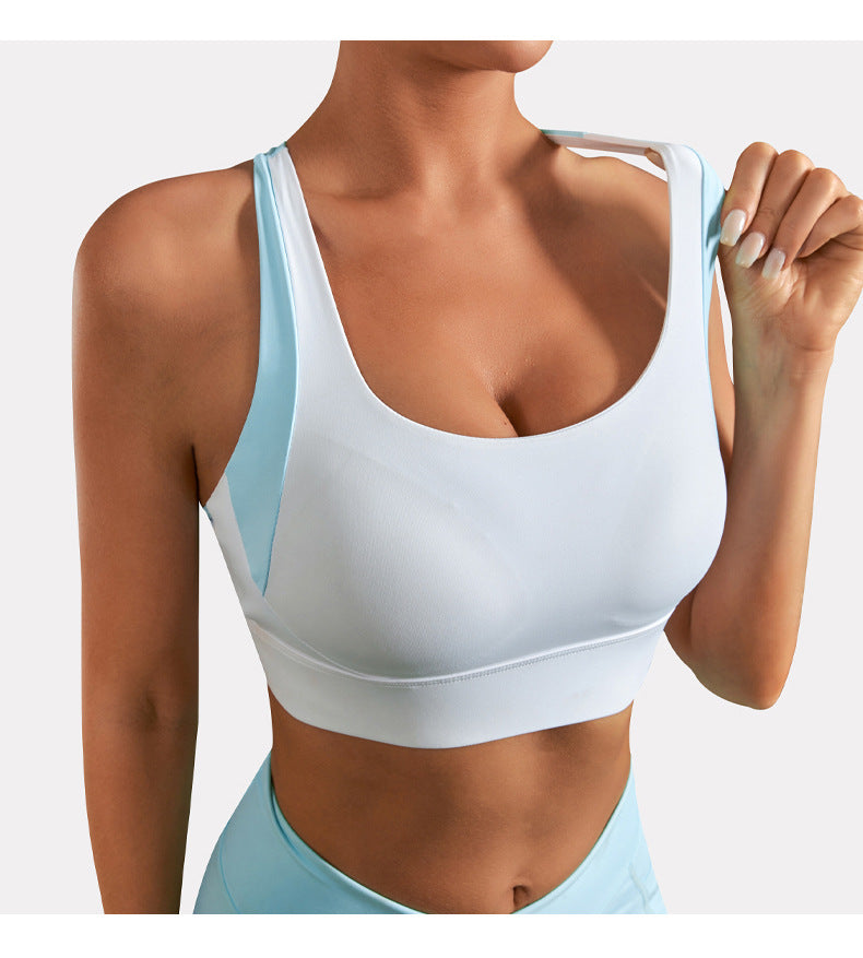 Contrast insert sports bra