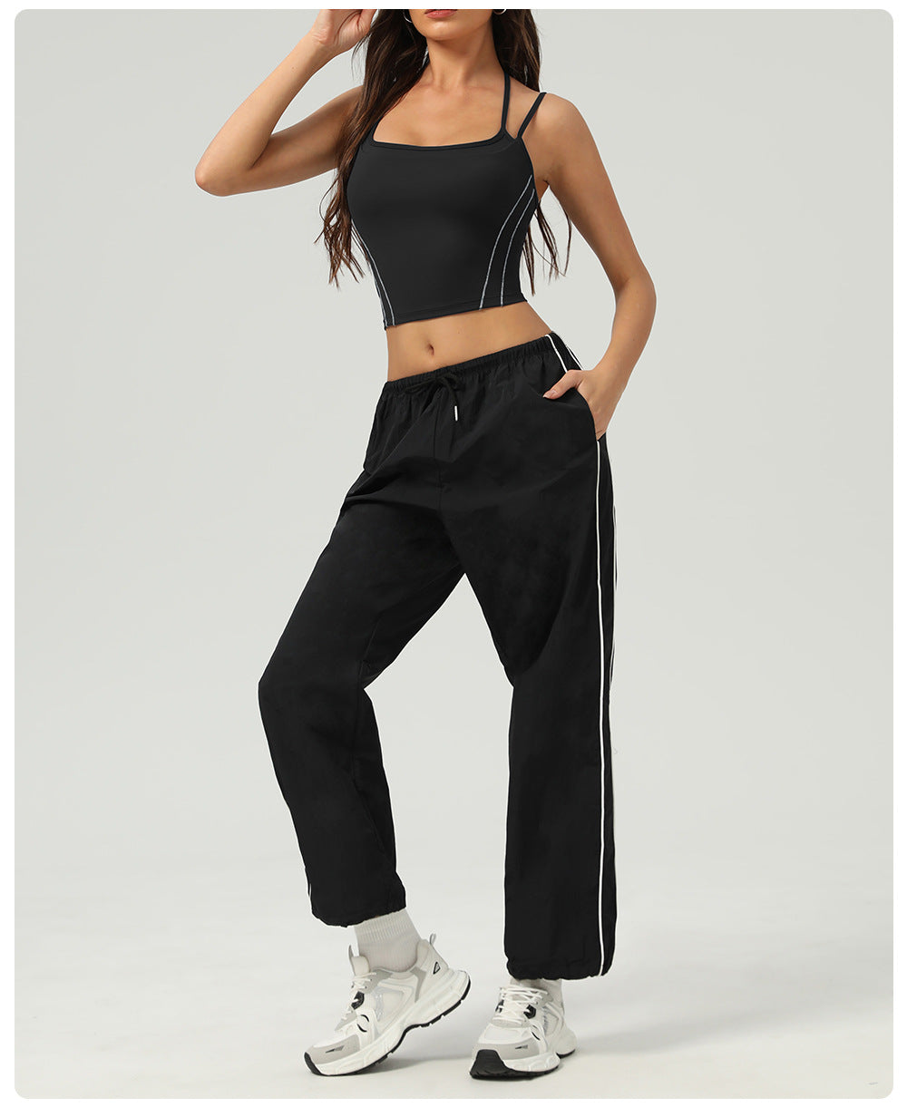 Double strap cropped vest