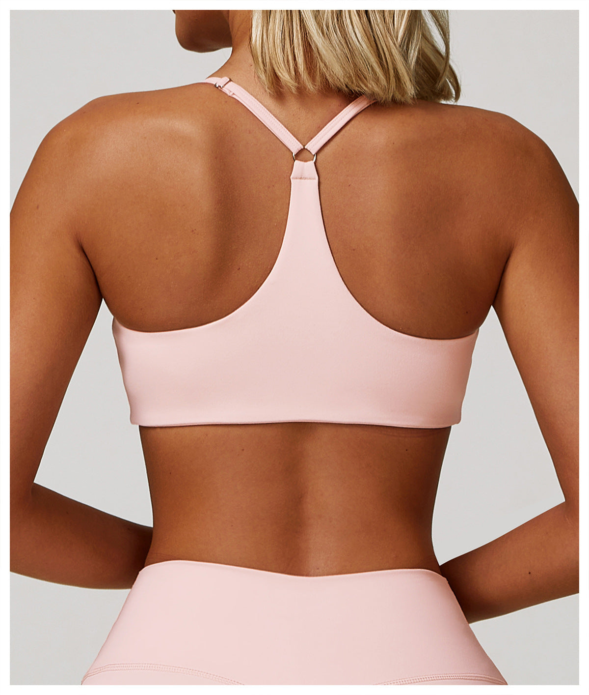Brushed T back sports bra