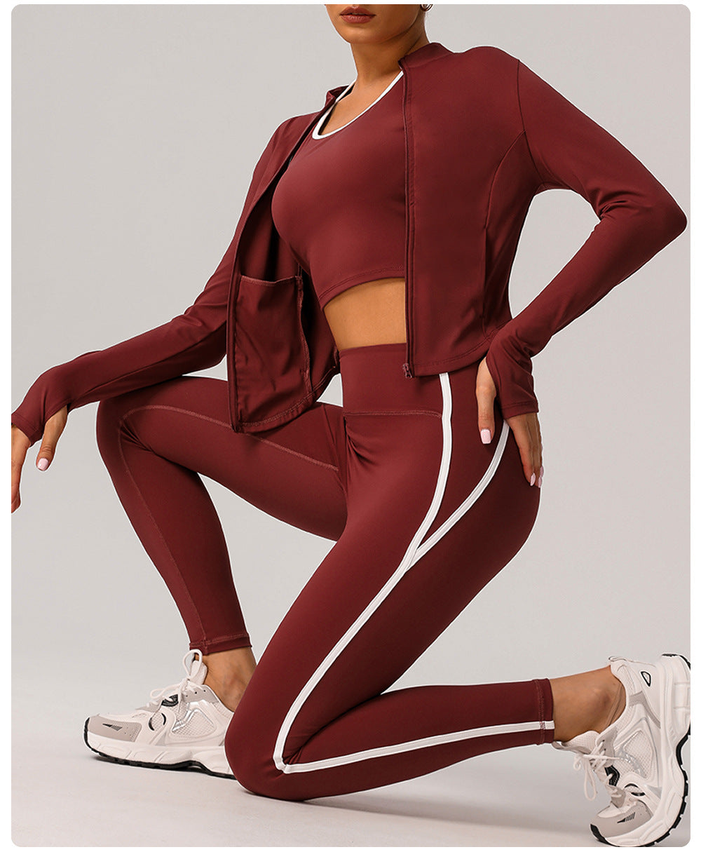 Contrast trim leggings