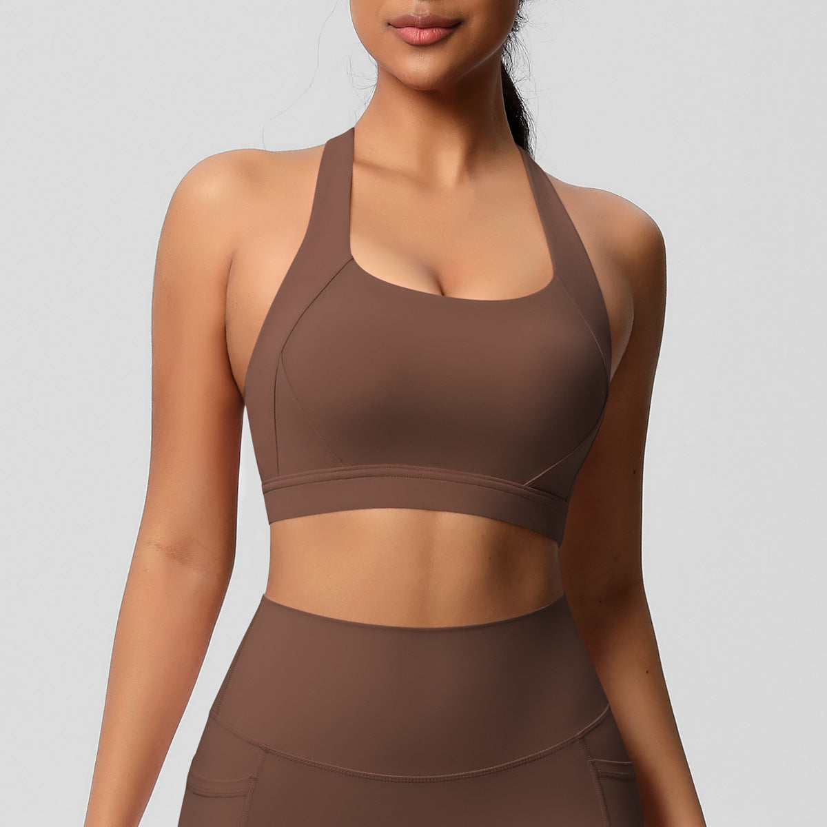 Cross back sports bra