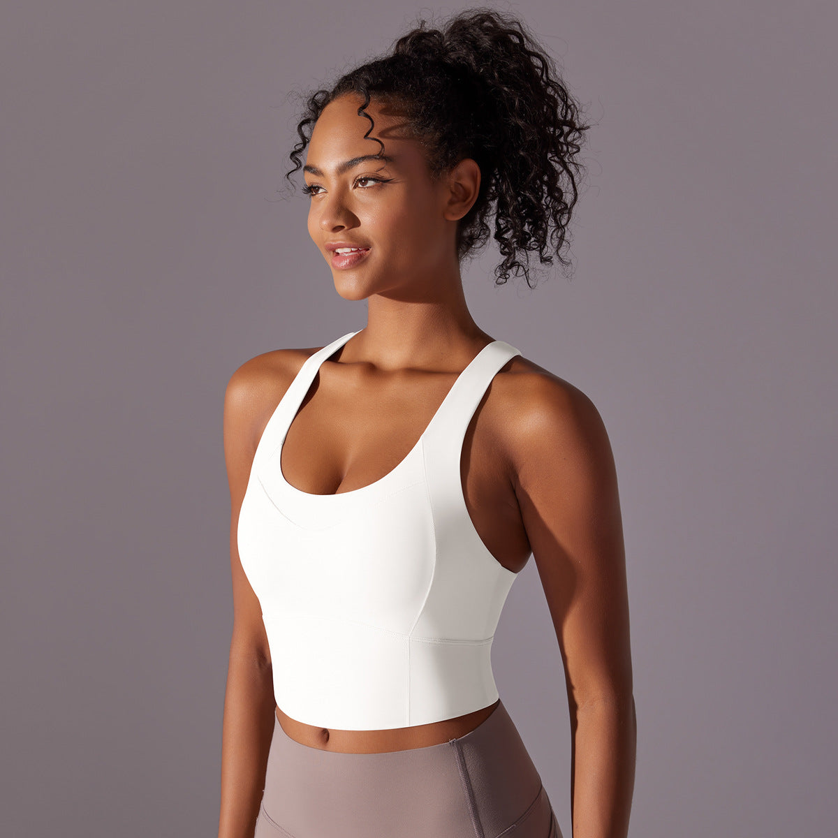 High support cross back bra