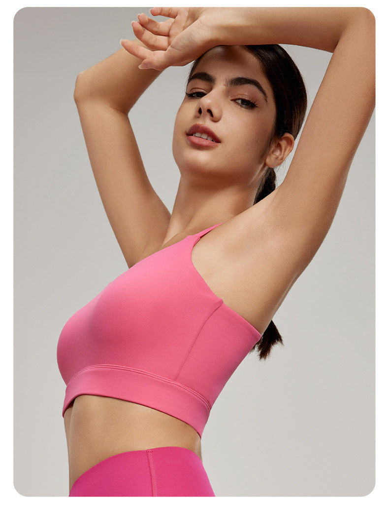 Cross back sports bra