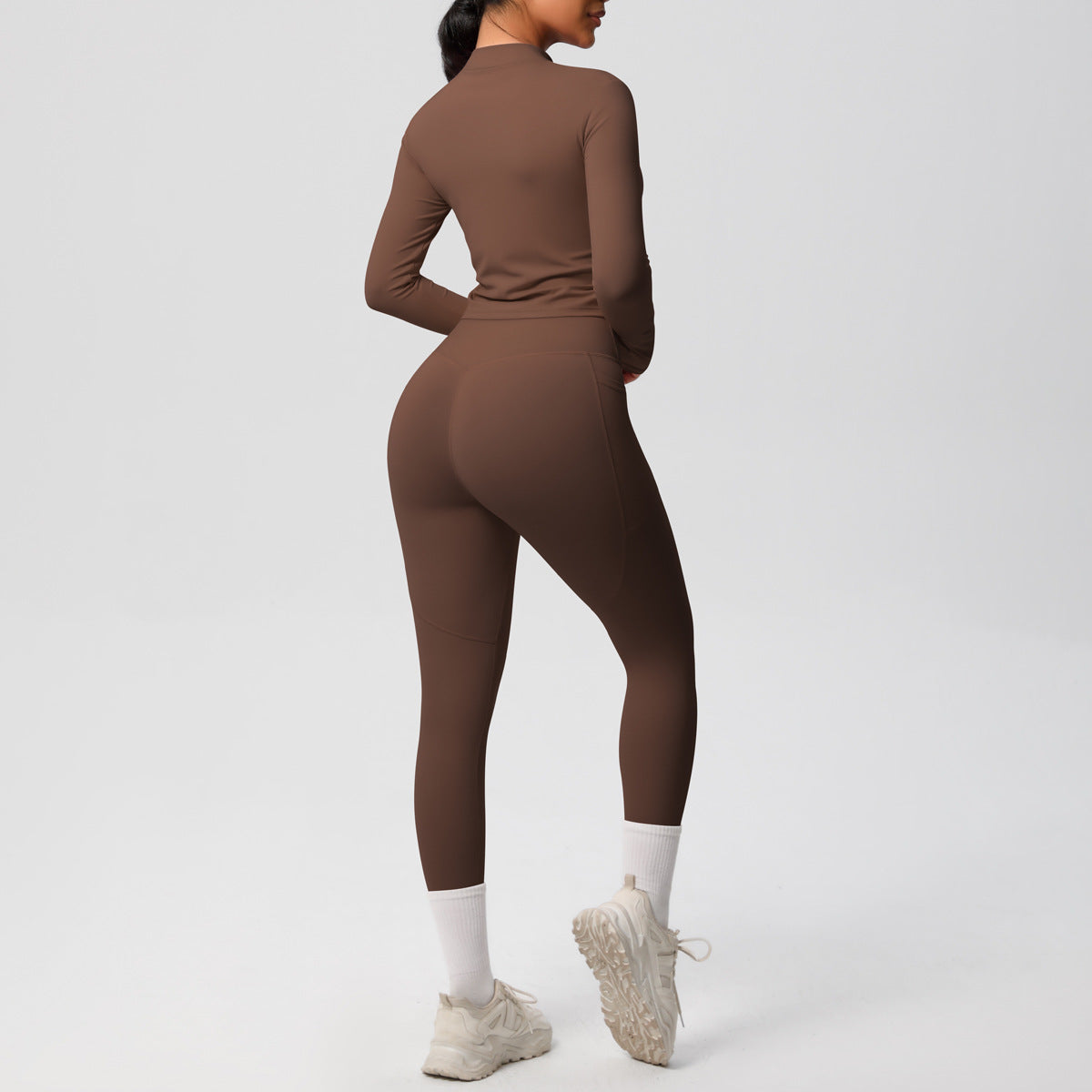 Long sleeve two piece fitness set