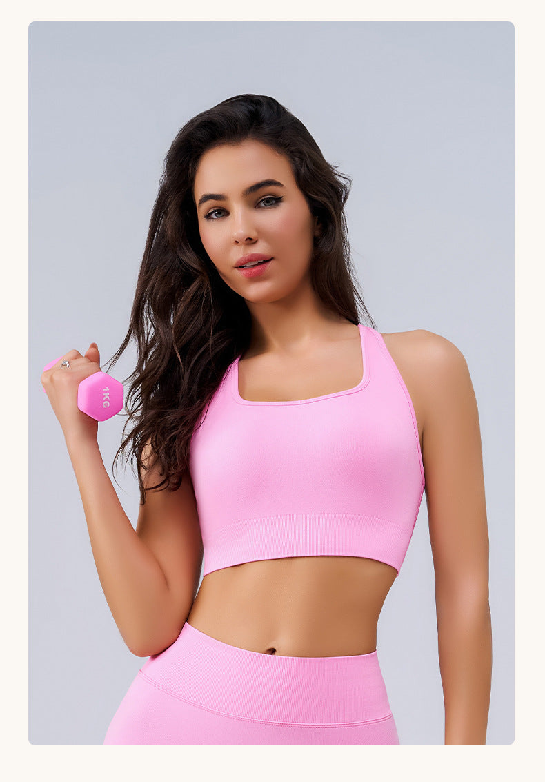 Cross back sports bra
