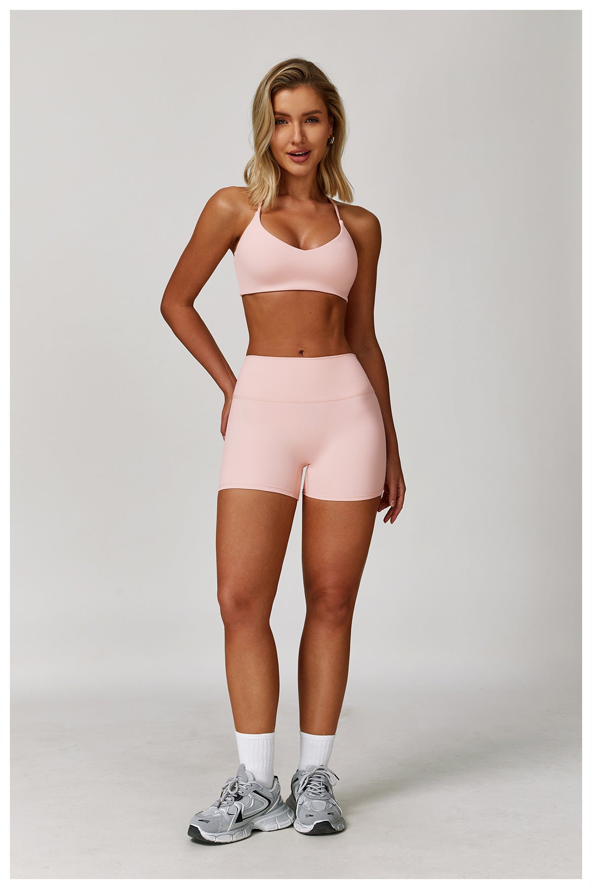 Brushed T back sports bra
