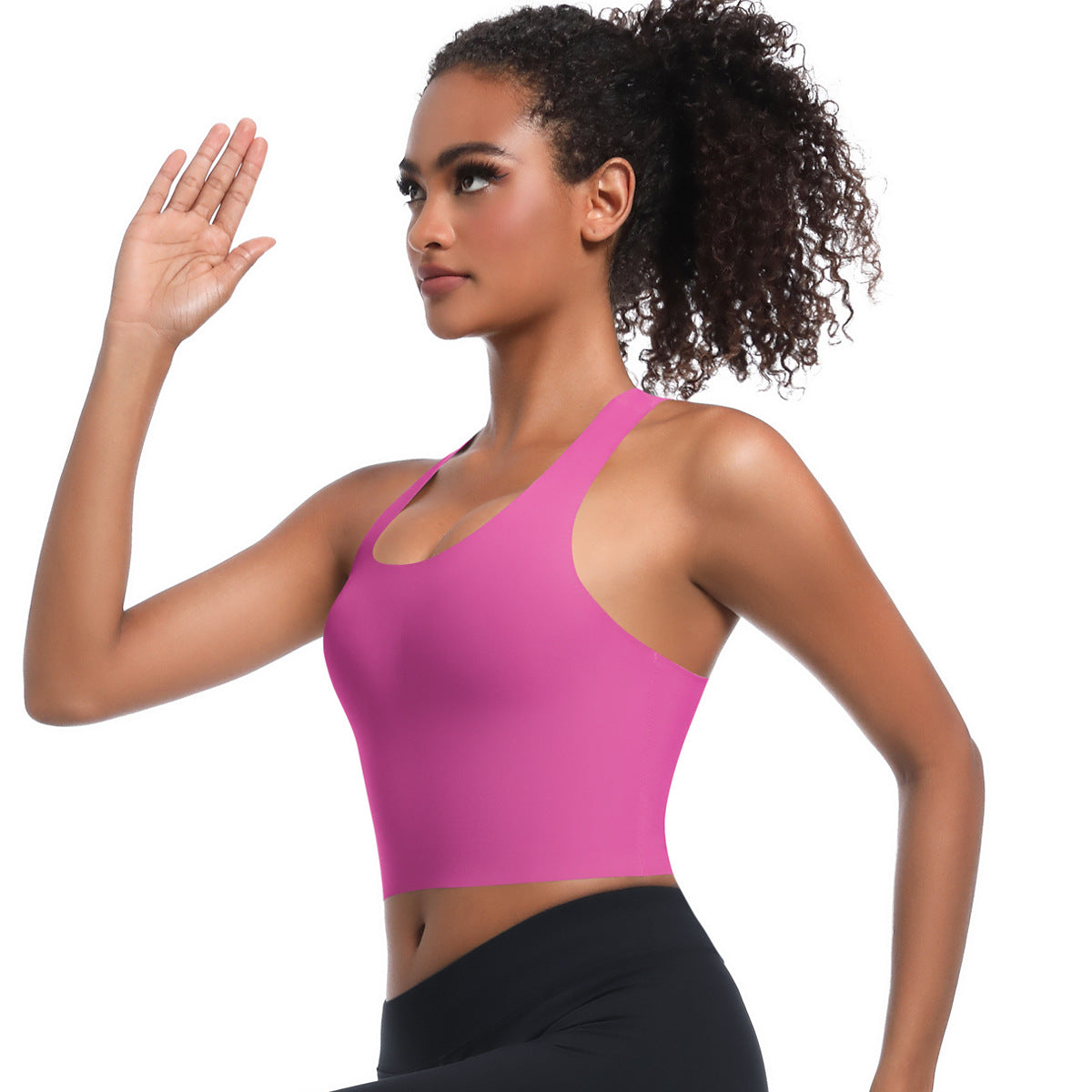 Seamless crossed back vest
