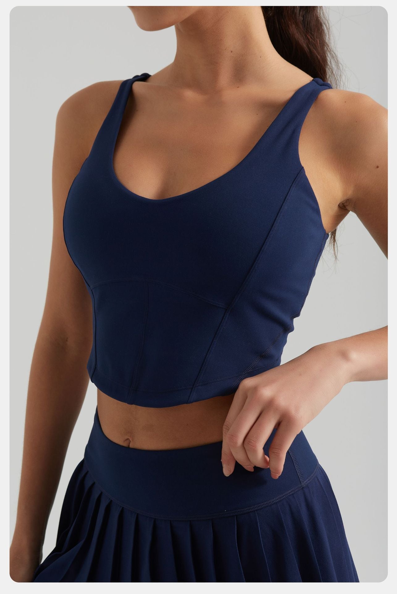 Corset look fitness top