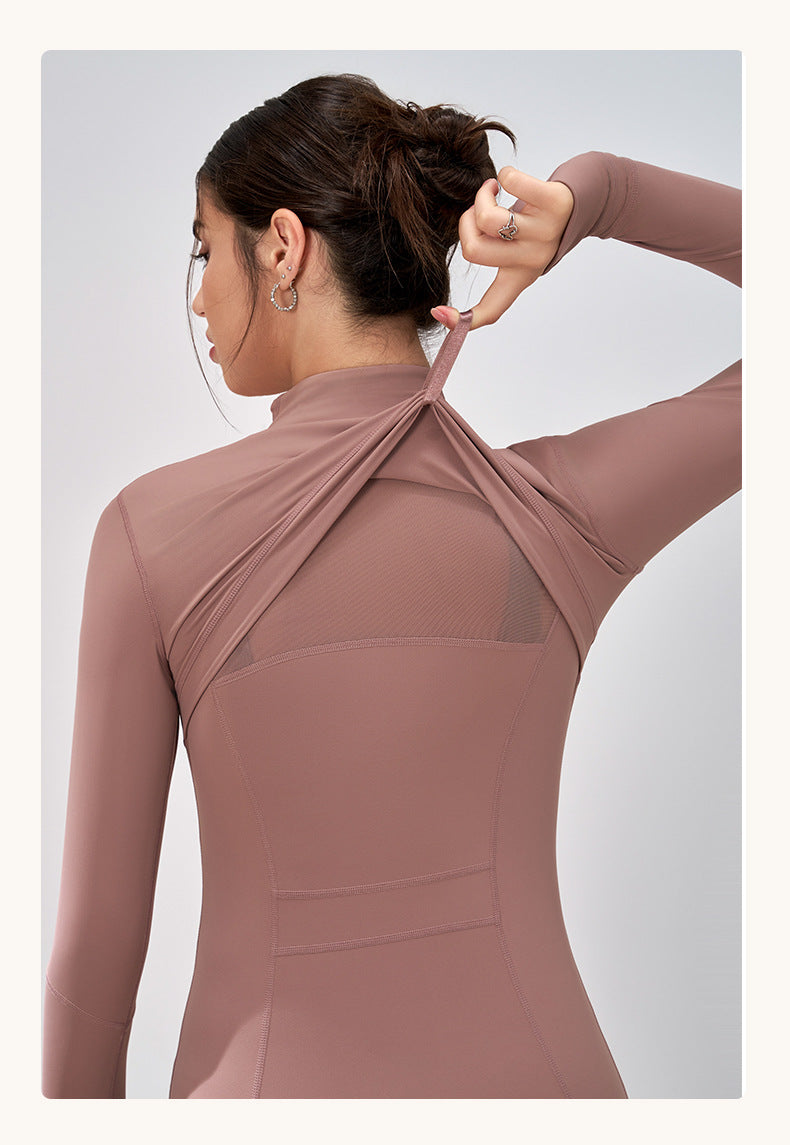 Zipped Stand Collar jacket