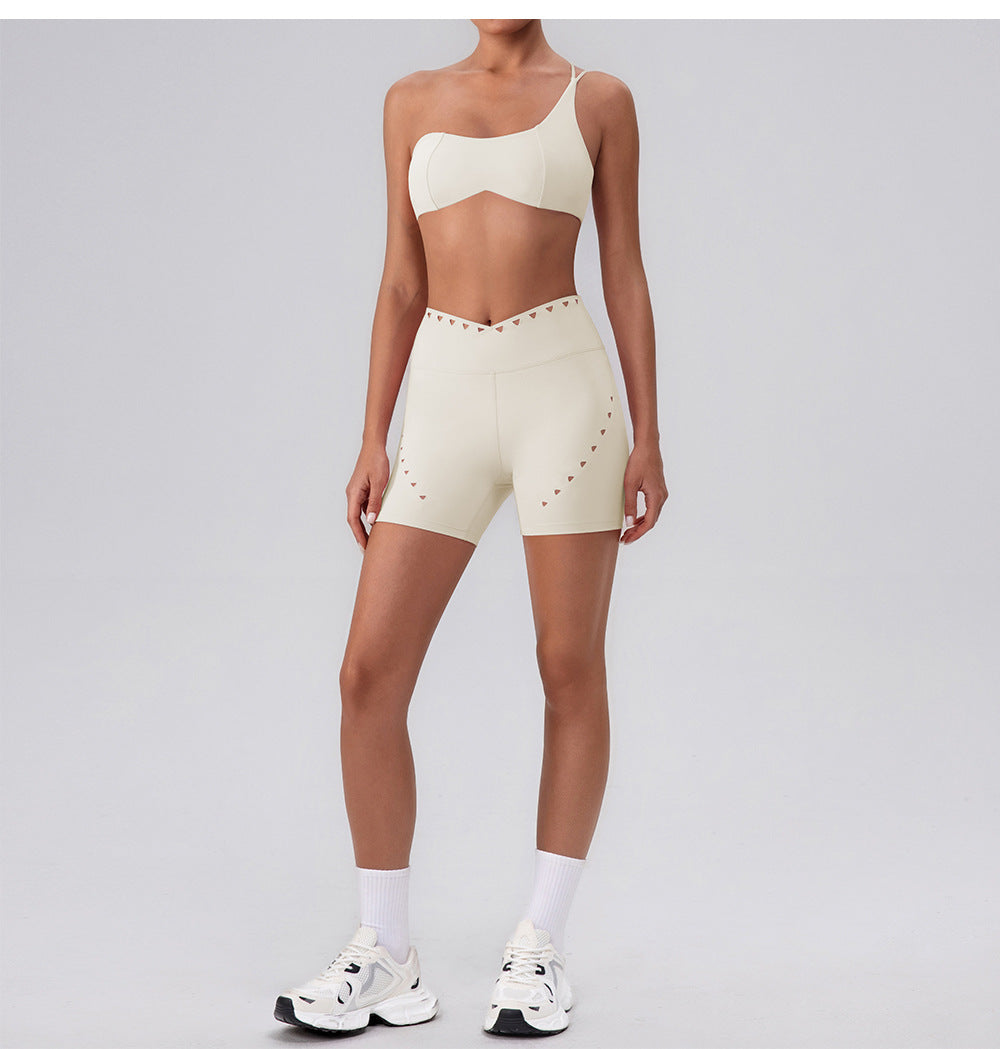 One shoulder sports bra