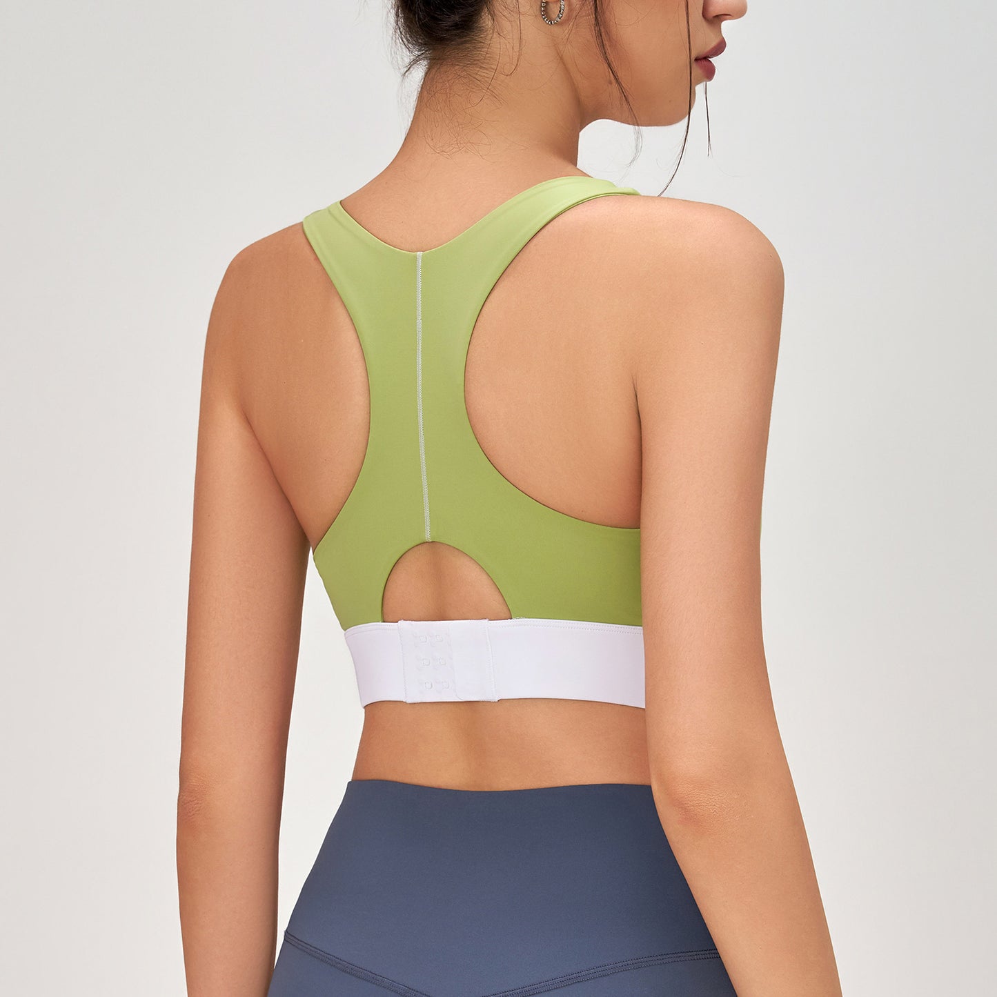 Colour block sports bra