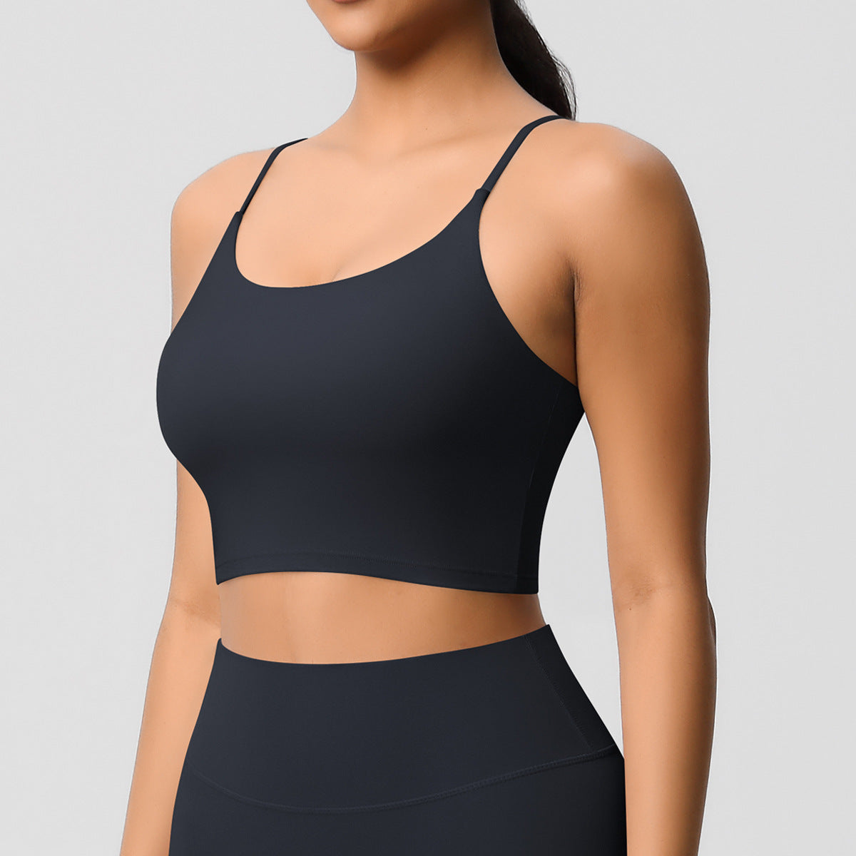 High support cropped vest