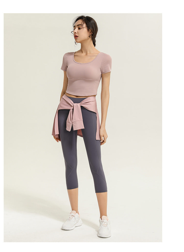Crossed back high support top