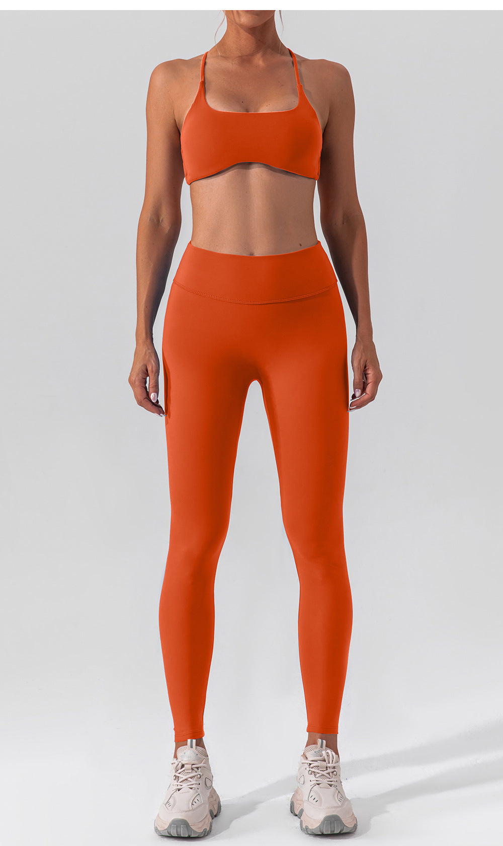 Cross back sports bra