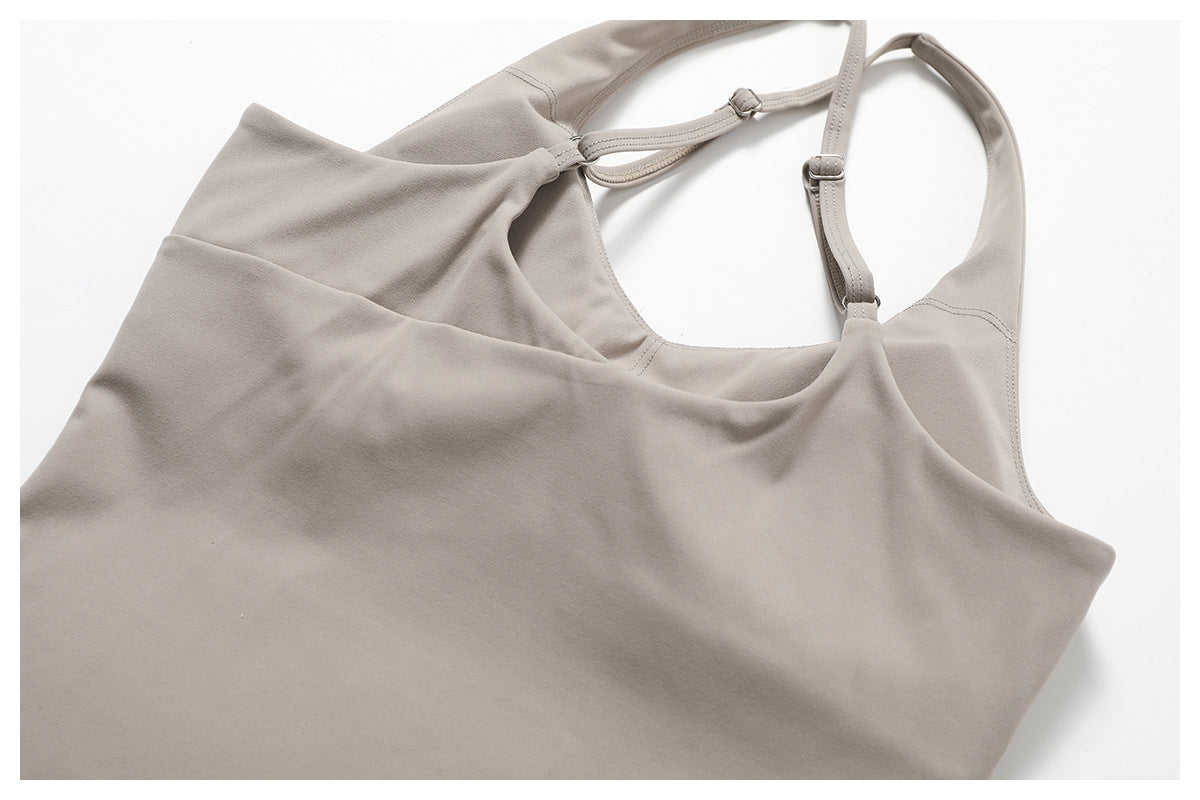 Cross back padded vest