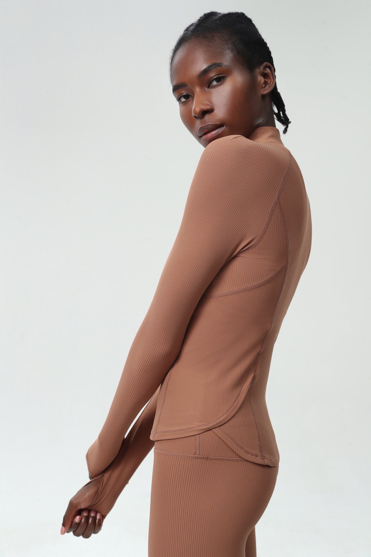 Light weight breathable zip front top