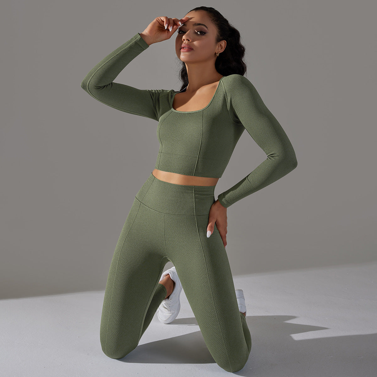 Seamless quick dry fitness set