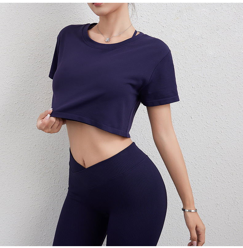 Loose fitting cropped top