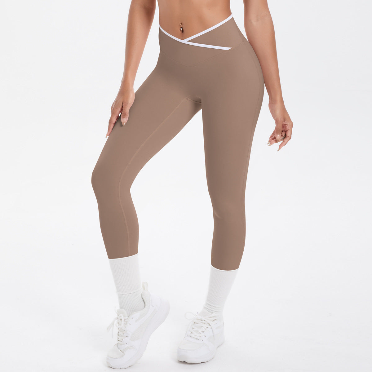 Cross waist leggings