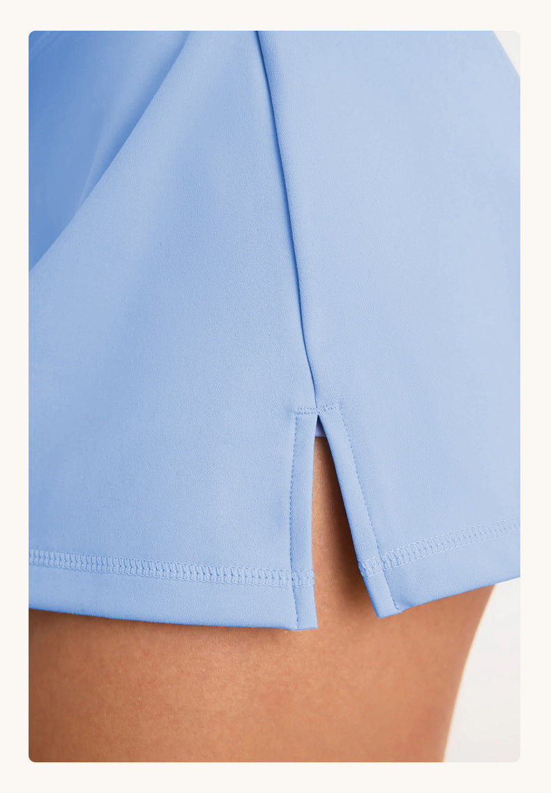 Side slit tennis skort