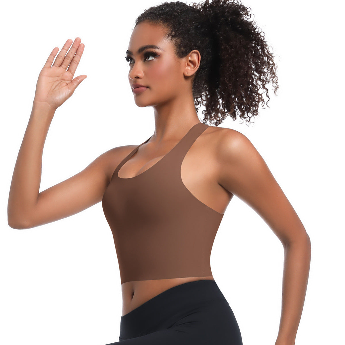 Seamless crossed back vest